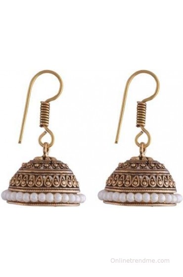 Ganapathy Gems Oxodised Brass Alloy Jhumki Earring
